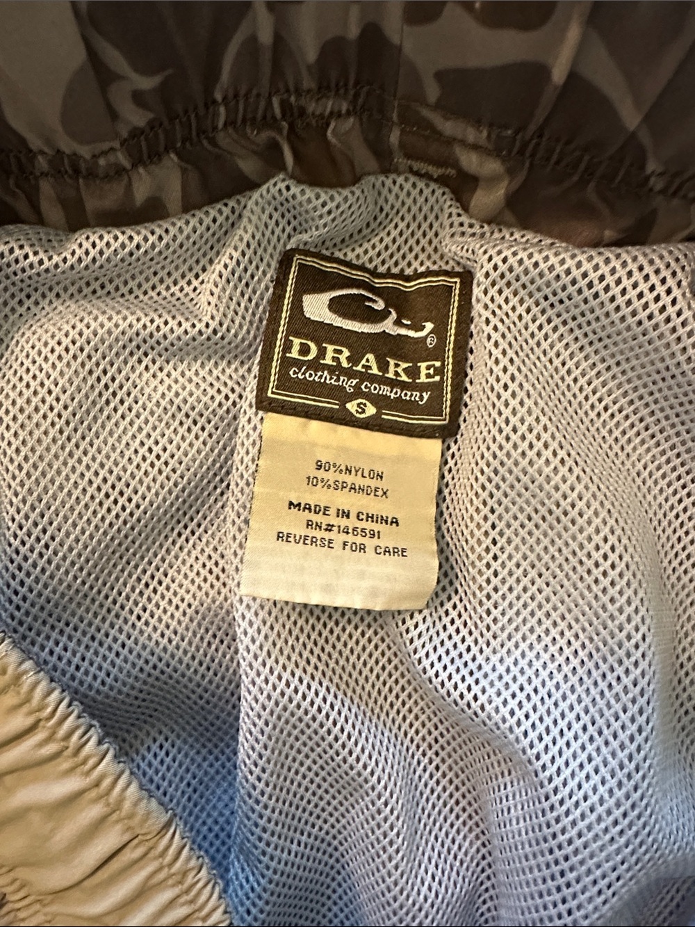 Drake Clothing Company Mesh-Lined Swim/Active Shorts - Khaki